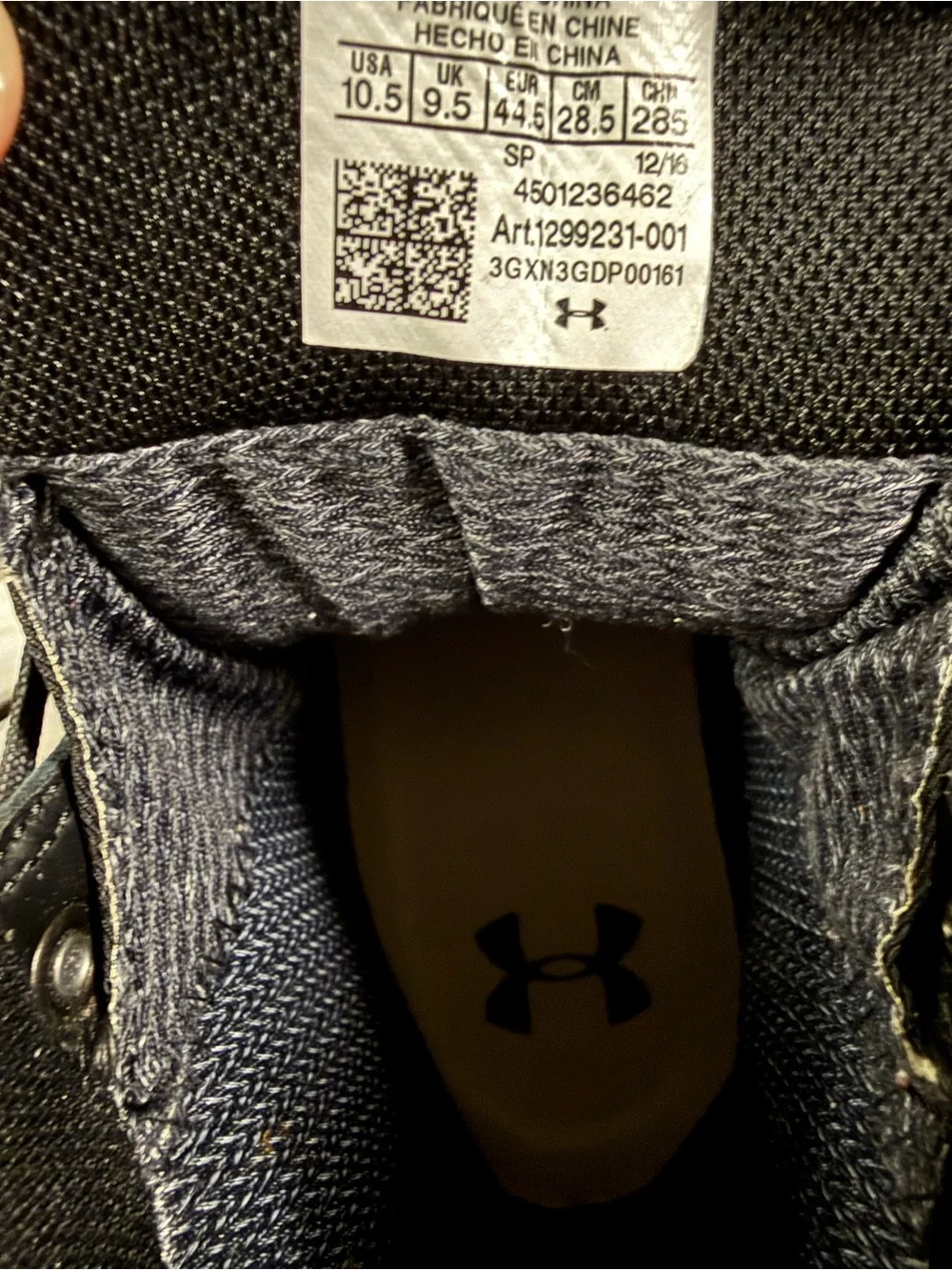 Under Armour Men's Black Leather Boot with Anafoam, Goretex, & Vibram soles
